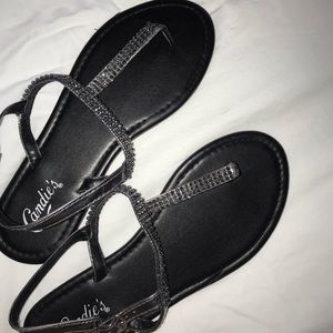 Black candies sandals